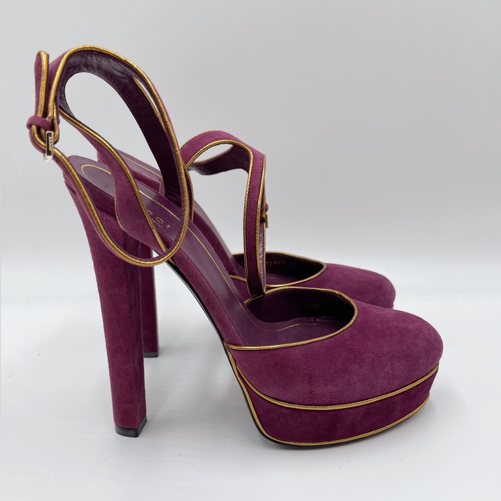 Gucci Huston Mary Jane Platform Sandals Size EU 37